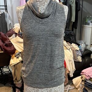 Loft Fashion Gray Sleeveless Cowl Neck Knit Top